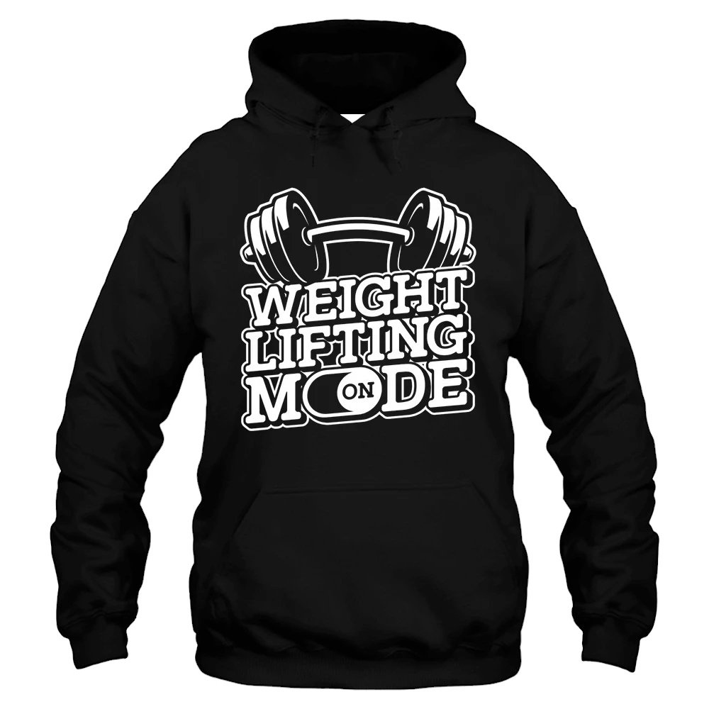 Weight Lifting On Mode Hoodie - Black
