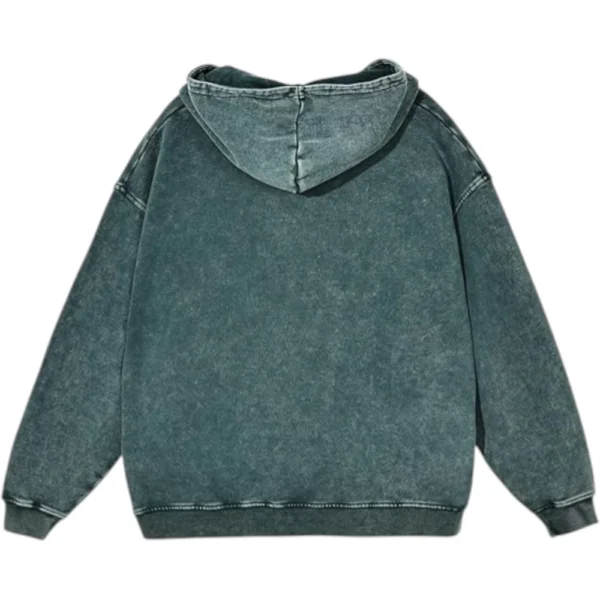Hand Drawn Deer Washed Pullover Hoodie