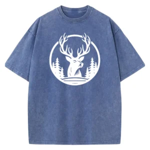 Hand Drawn Deer Washed Tshirts