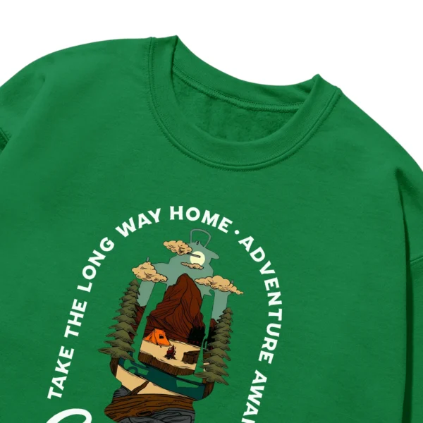 Take The Long Way Home Adventure Awaits Camping Unisex Sweatshirt