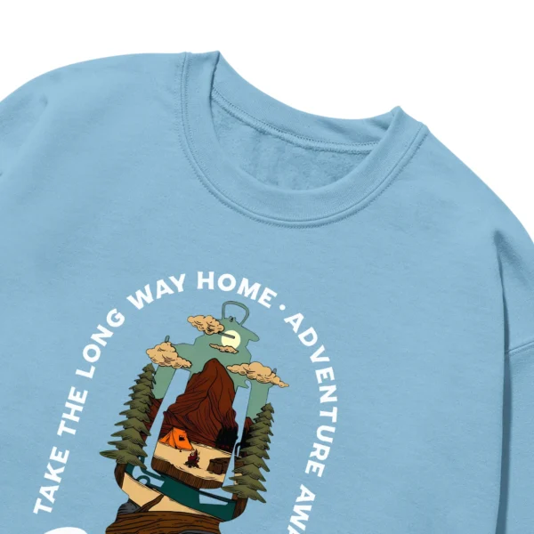 Take The Long Way Home Adventure Awaits Camping Unisex Sweatshirt