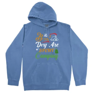 The Best Day Are Spent Camping Unisex Comfort Colors Hooded Sweatshirt