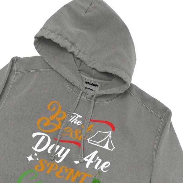 The Best Day Are Spent Camping Unisex Comfort Colors Hooded Sweatshirt