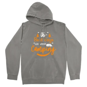The Best Days Are Spent Camping Unisex Comfort Colors Hooded Sweatshirt