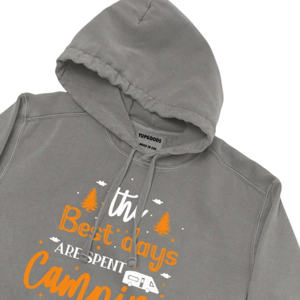 The Best Days Are Spent Camping Unisex Comfort Colors Hooded Sweatshirt