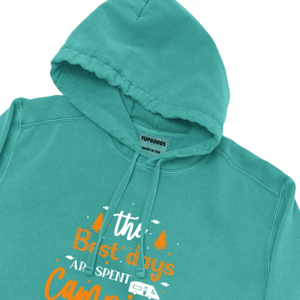 The Best Days Are Spent Camping Unisex Comfort Colors Hooded Sweatshirt